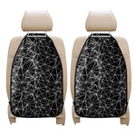 Black And White Geometric Mosaic Print Car Seat Organizers