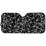 Black And White Geometric Mosaic Print Car Sun Shade