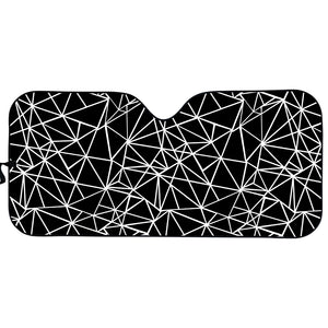 Black And White Geometric Mosaic Print Car Sun Shade