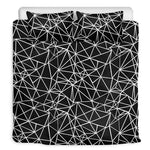 Black And White Geometric Mosaic Print Duvet Cover Bedding Set