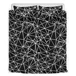 Black And White Geometric Mosaic Print Duvet Cover Bedding Set