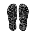 Black And White Geometric Mosaic Print Flip Flops