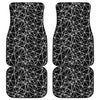 Black And White Geometric Mosaic Print Front and Back Car Floor Mats