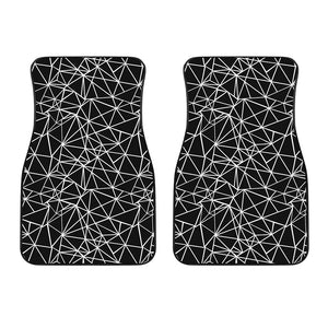 Black And White Geometric Mosaic Print Front Car Floor Mats