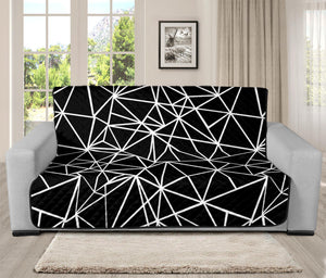 Black And White Geometric Mosaic Print Futon Protector