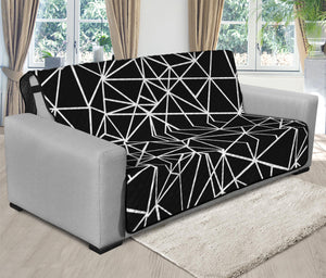 Black And White Geometric Mosaic Print Futon Protector