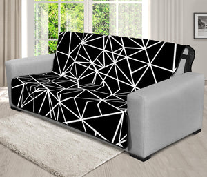 Black And White Geometric Mosaic Print Futon Protector