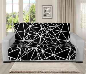 Black And White Geometric Mosaic Print Futon Protector