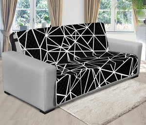 Black And White Geometric Mosaic Print Futon Protector