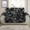 Black And White Geometric Mosaic Print Half Sofa Protector