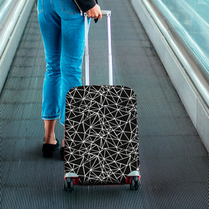 Black And White Geometric Mosaic Print Luggage Cover