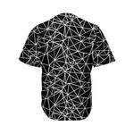 Black And White Geometric Mosaic Print Men's Baseball Jersey