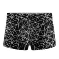 Black And White Geometric Mosaic Print Men's Boxer Briefs