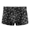 Black And White Geometric Mosaic Print Men's Boxer Briefs