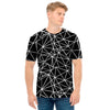 Black And White Geometric Mosaic Print Men's T-Shirt