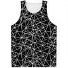 Black And White Geometric Mosaic Print Men's Tank Top