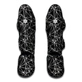 Black And White Geometric Mosaic Print Muay Thai Shin Guards