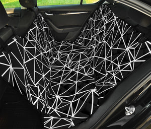 Black And White Geometric Mosaic Print Pet Car Back Seat Cover