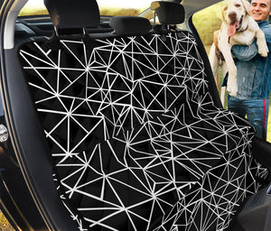 Black And White Geometric Mosaic Print Pet Car Back Seat Cover