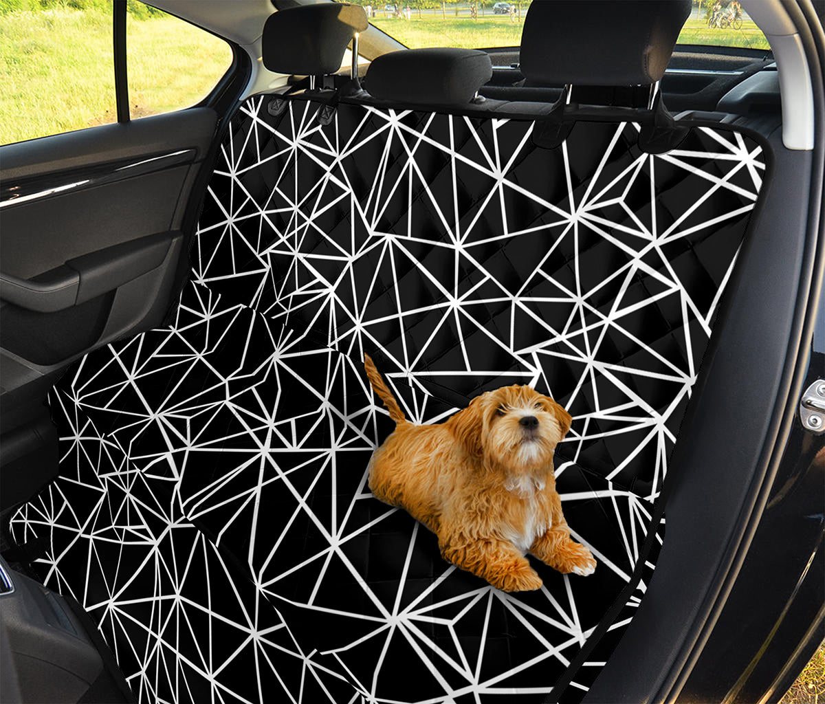 Black And White Geometric Mosaic Print Pet Car Back Seat Cover