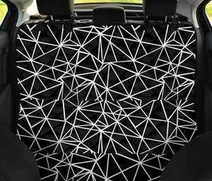 Black And White Geometric Mosaic Print Pet Car Back Seat Cover