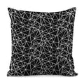 Black And White Geometric Mosaic Print Pillow Cover