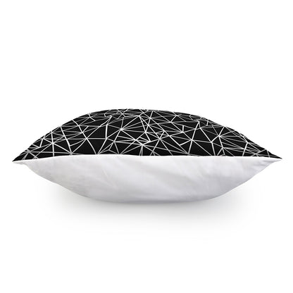 Black And White Geometric Mosaic Print Pillow Cover
