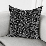 Black And White Geometric Mosaic Print Pillow Cover