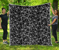 Black And White Geometric Mosaic Print Quilt