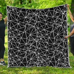 Black And White Geometric Mosaic Print Quilt
