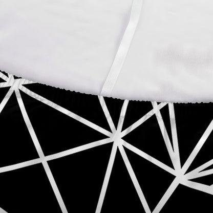 Black And White Geometric Mosaic Print Sofa Cover