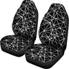 Black And White Geometric Mosaic Print Universal Fit Car Seat Covers