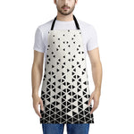 Black And White Geometric Pattern Print Apron