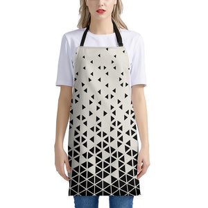 Black And White Geometric Pattern Print Apron