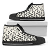 Black And White Geometric Pattern Print Black High Top Shoes