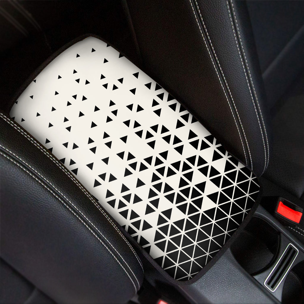 Black And White Geometric Pattern Print Car Center Console Cover