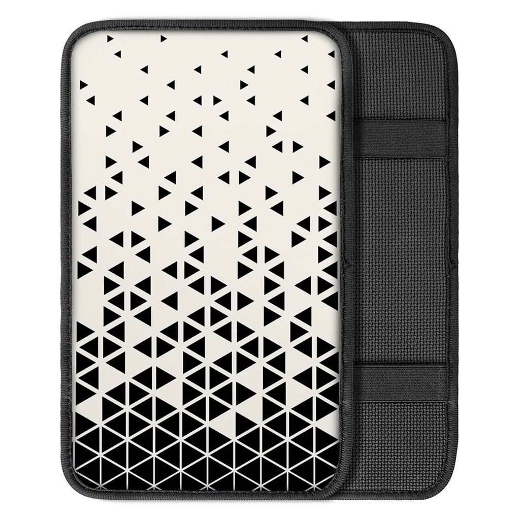 Black And White Geometric Pattern Print Car Center Console Cover