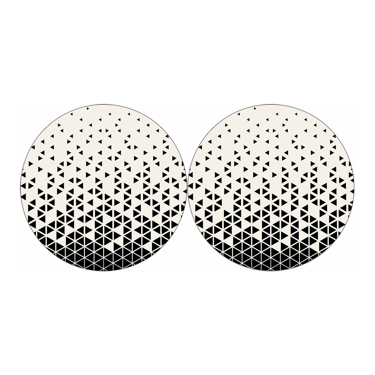 Black And White Geometric Pattern Print Car Coasters