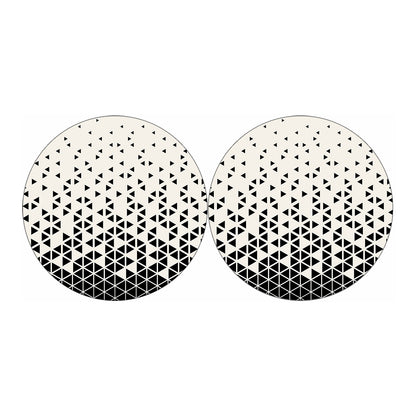 Black And White Geometric Pattern Print Car Coasters
