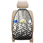 Black And White Geometric Pattern Print Car Seat Organizers