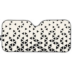 Black And White Geometric Pattern Print Car Sun Shade