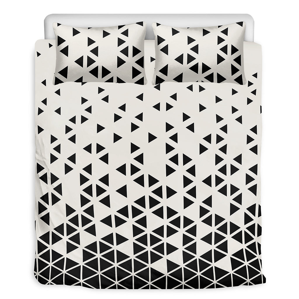 Black And White Geometric Pattern Print Duvet Cover Bedding Set