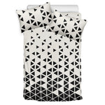 Black And White Geometric Pattern Print Duvet Cover Bedding Set