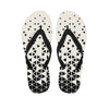 Black And White Geometric Pattern Print Flip Flops