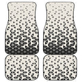 Black And White Geometric Pattern Print Front and Back Car Floor Mats