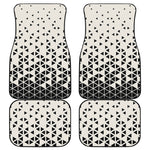Black And White Geometric Pattern Print Front and Back Car Floor Mats