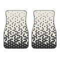 Black And White Geometric Pattern Print Front Car Floor Mats