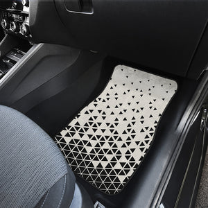 Black And White Geometric Pattern Print Front Car Floor Mats