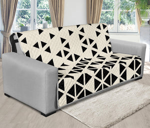 Black And White Geometric Pattern Print Futon Protector