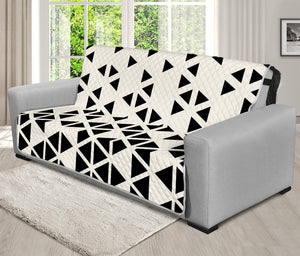 Black And White Geometric Pattern Print Futon Protector